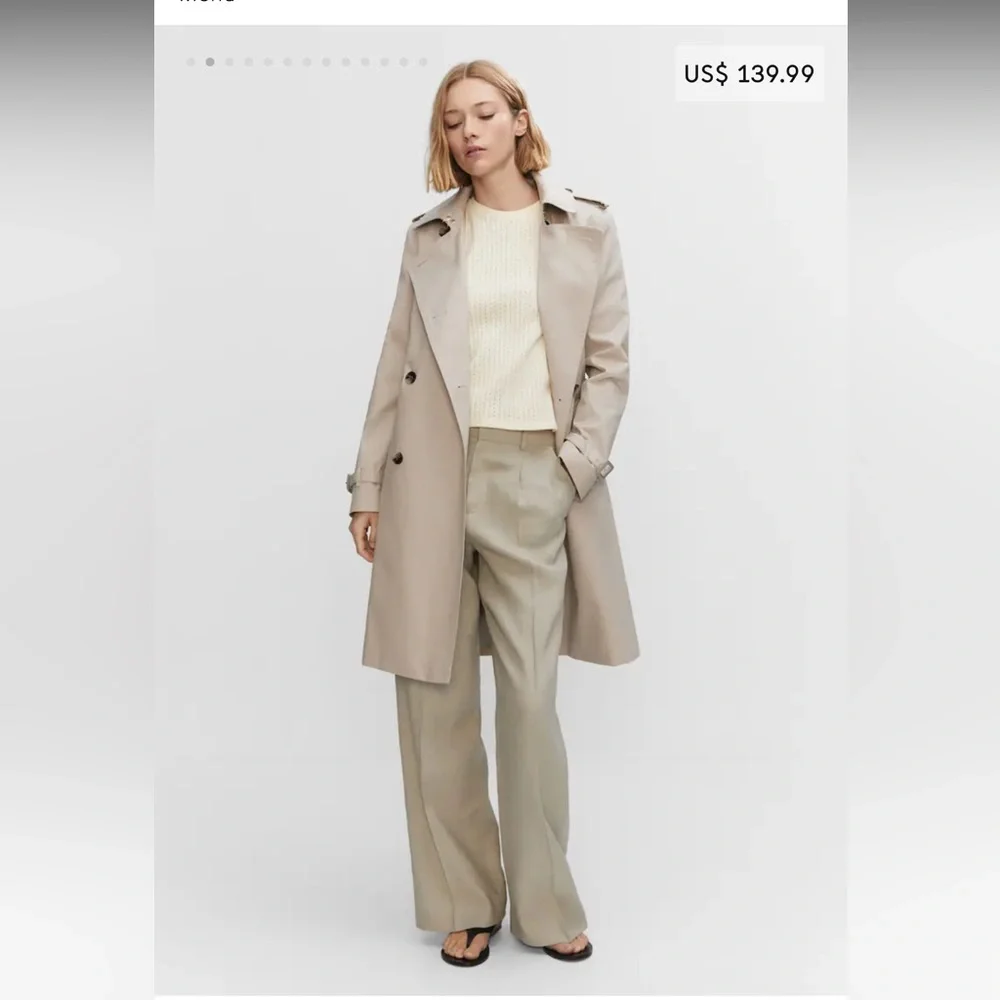 Mango Beige Trench Coat - Picture 2 of 16